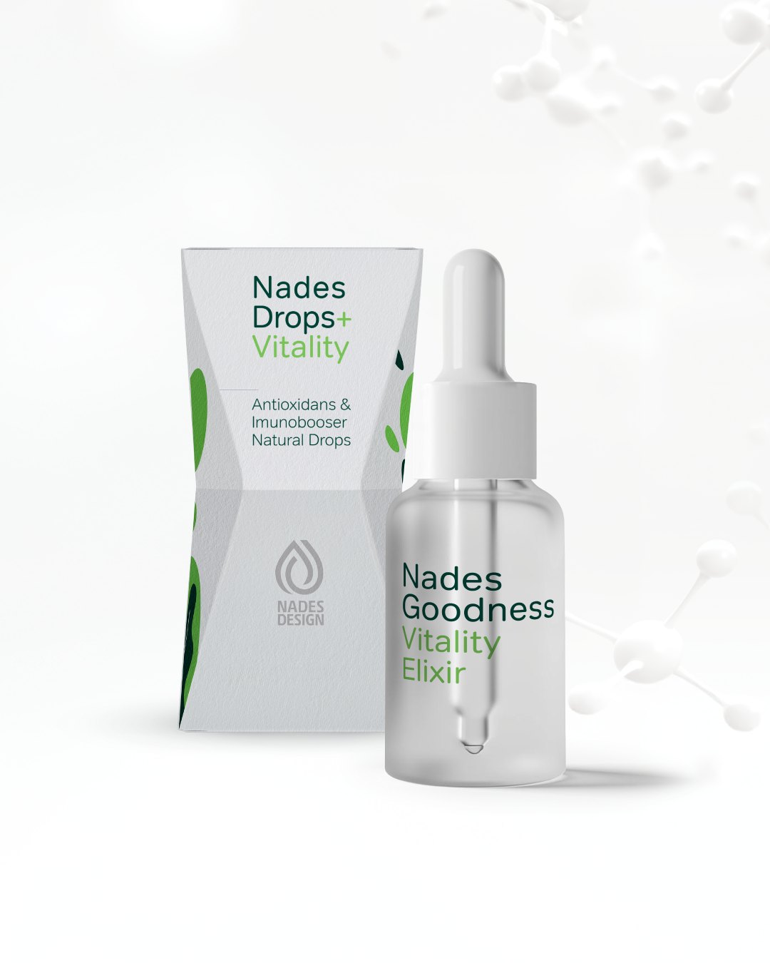 Nades brand and packaging design.